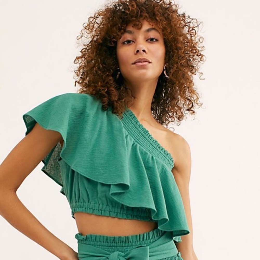 Free people go with drama crop top